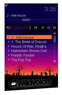 wildvoice podcast player for halloween