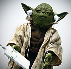 yoda with iPod