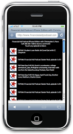 iPhone friendly podcast