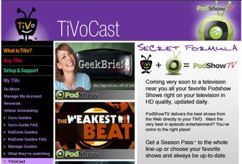 Tivo Gets PodShow Video Podcasts