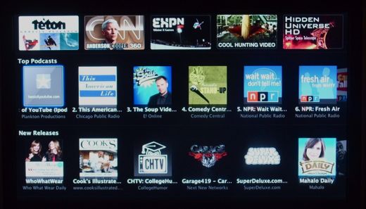 Apple TV Browsing Podcasts