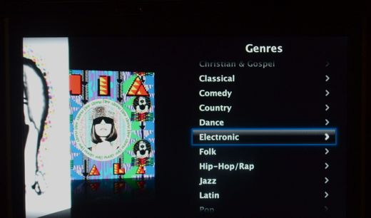 Apple TV browsing music