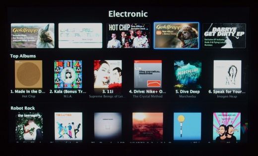 Browsing music on Apple TV