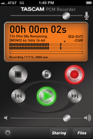 Free Tascam Audio Recorder for iOS